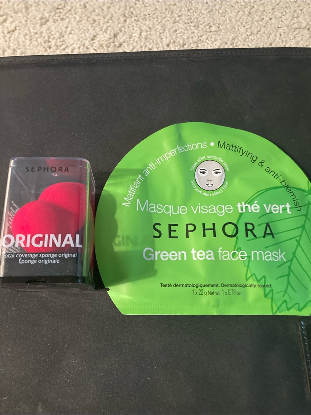 Sephora Green Tea Face Mask with Original Pink Sponge